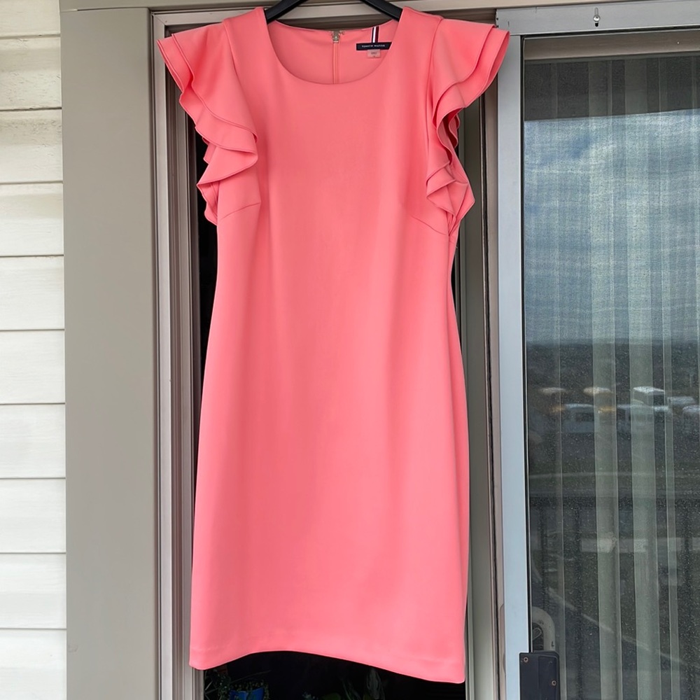 Tommy Hilfiger Short Sleeved Pink Dress